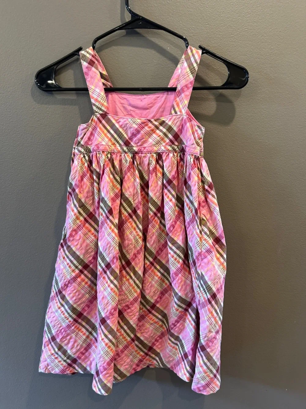 Pink plaid baby gap dress size 5T